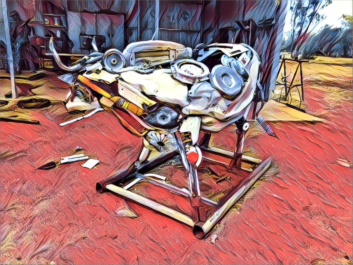 Scrapmetalsheil's tweet photo. Making of the white bull @Scrapmetalsheil #artists #metalart #art #BULLISH #sculpture https://t.co/CnfB222ZjD