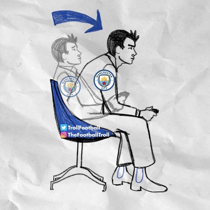 TrollFootball's tweet photo. Man City in the 2nd half against Tottenham https://t.co/0cXZ8Xpfx2