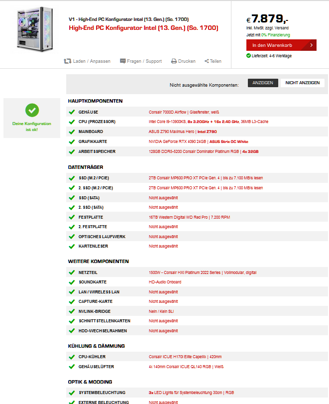 streamingdeluxe's tweet image. I changed a bit my new PC configuration! What do you think? Only aspect that needs to change is indeed the DDR5 RAM - I want 128 GB with 6000 (4X32GB). I found one with #Corsair, let&apos;s hope #MIFCOM can organise this one. CC is ready once last issue solved!
#ratemysetup @mifcom