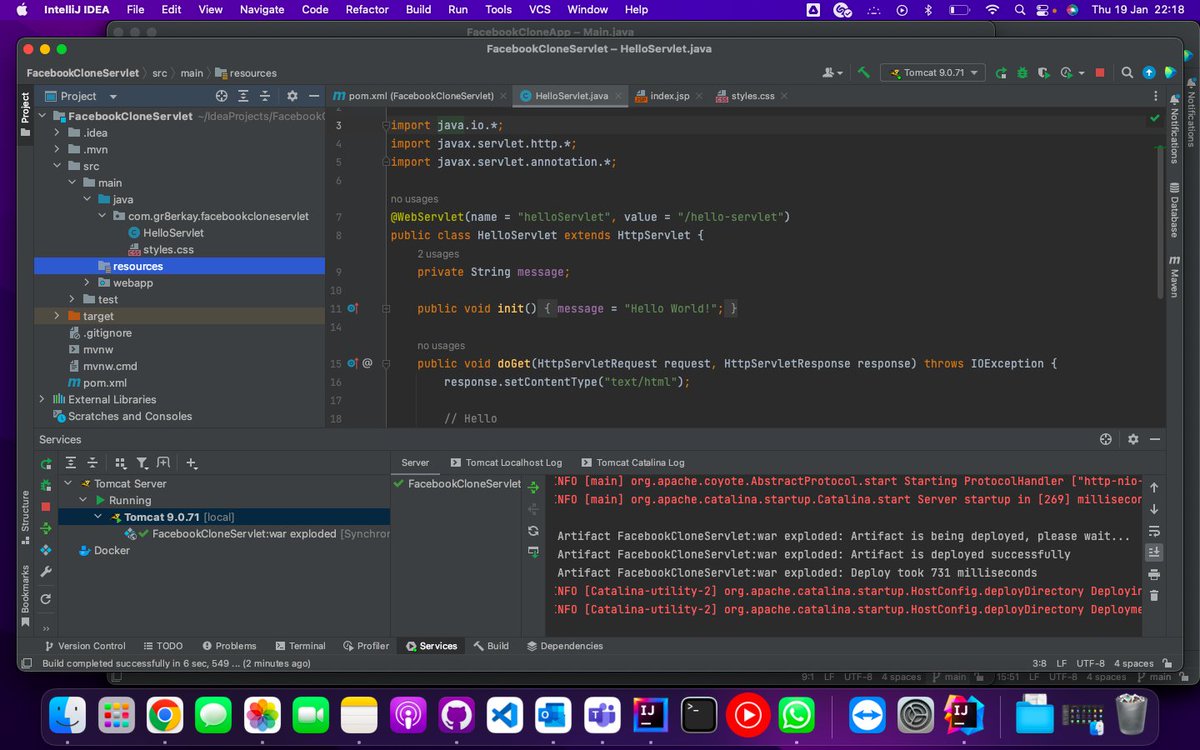 gr8erkay's tweet image. #BuildWithVee Day 2/100 

I was able to implement Java Servlet in running HTML &amp;amp; CSS for one of the web apps on @freeCodeCamp.

I&apos;m looking to complete a Facebook mini clone app challenge.

#100daysofcode 
#Buildwithvee100daysofcode