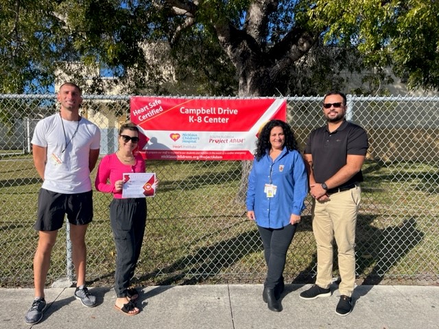 CampbellDriveK8's tweet photo. Campbell Drive K-8 Center is a proud Heart Safe Certified Project ADAM  school! Project ADAM certification ensures all places where school-aged children learn and grow are prepared to respond to a cardiac emergency.#nicklaus4kids #ProjectAdam @MDCPSSouth @CampbellDriveK8 https://t.co/pGHc1sCpiL