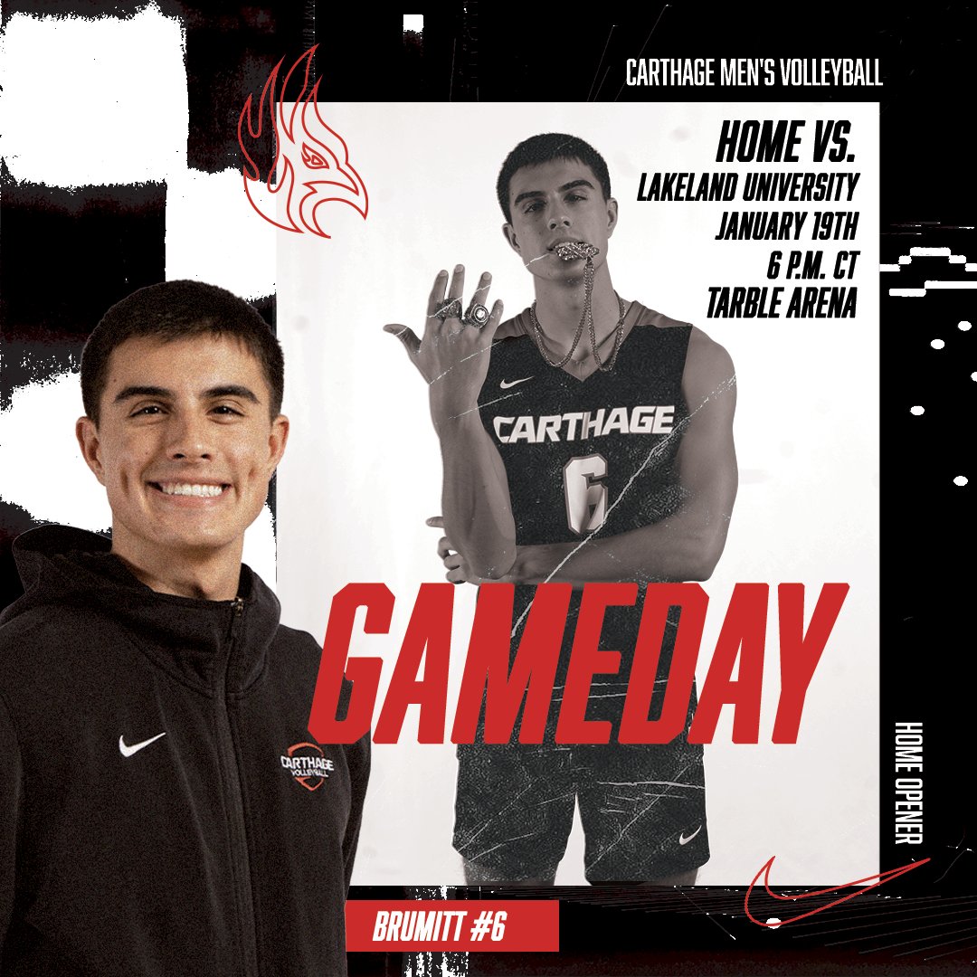 carthagesports's tweet image. 🔥 GAMEDAY 🔥

Men's Volleyball plays at Tarble Arena for the first time since, well - you remember, right? 🏆

🗓 Jan. 19
⏰️ 6:00 p.m. 
📍 Tarble Arena
💻 bit.ly/3GNDdSu
📊 bit.ly/3D2Egga

#FuelTheFlame | #GoodToBeBack