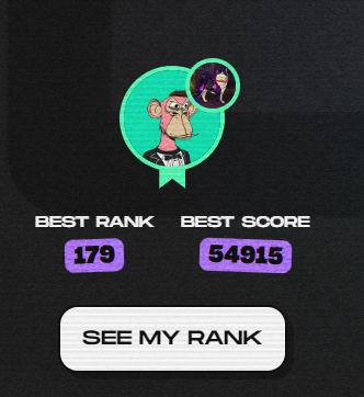 SFTD_ART's tweet photo. We have rank 179 on Dookey Dash so far..

Come watch us play live in Discord: https://t.co/yUHJHv6o7R

#DookeyDash #BAYC https://t.co/khZodBO6GU