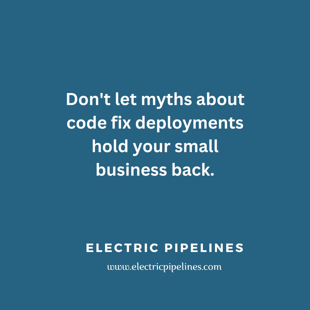 electric_pipes's tweet image. In this post, we’ll debunk the three most popular myths about #CodeFix deployments that you probably still believe.
Read the blog post⚡️:
ow.ly/a7jx50MvyeR