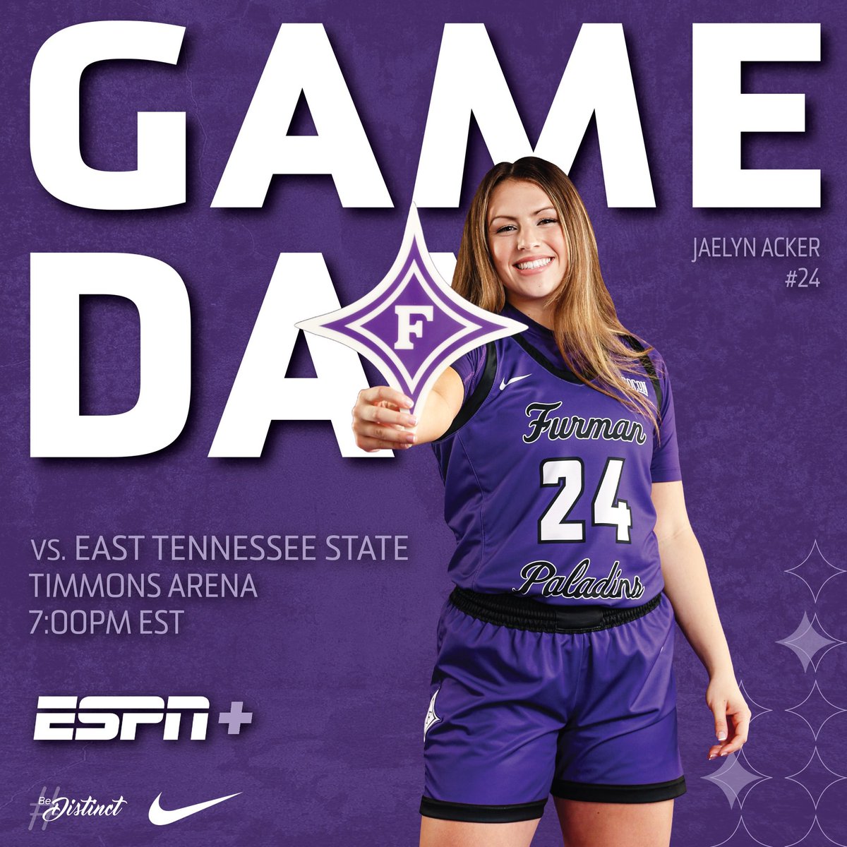 JackieCarson22's tweet image. GAME DAY #19 and we are finally back in Timmons for our first HOME conference game. Hope to see you there!! Let’s go ladies! 💜 #GoDins #BeDISTINCT