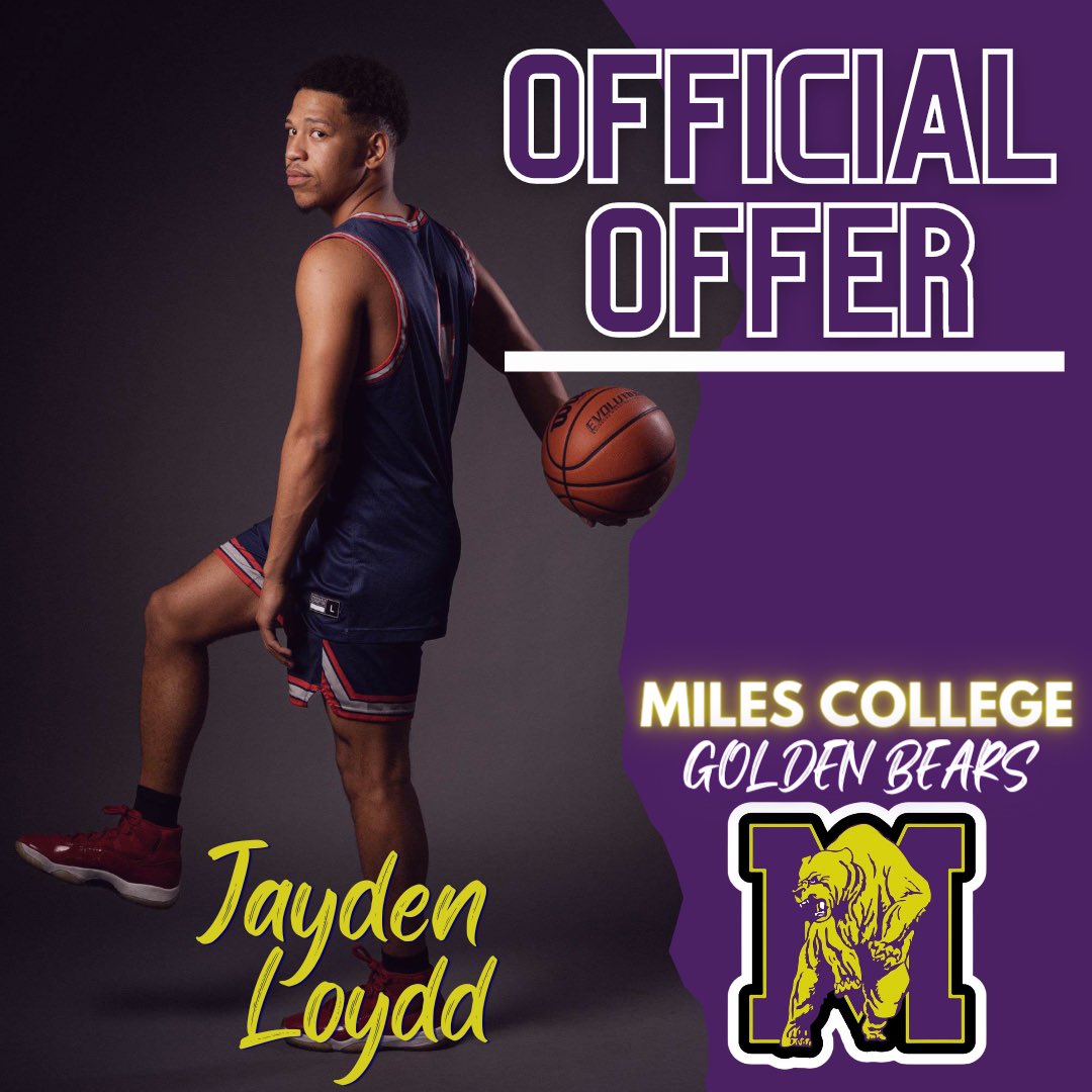 LoyddJayden's tweet photo. After a conversation with coach Sheffield I am blessed to receive offer from @milescollegembb 🟣🟡@coachpete01 @franzenj07 https://t.co/oMtoYHNzm5