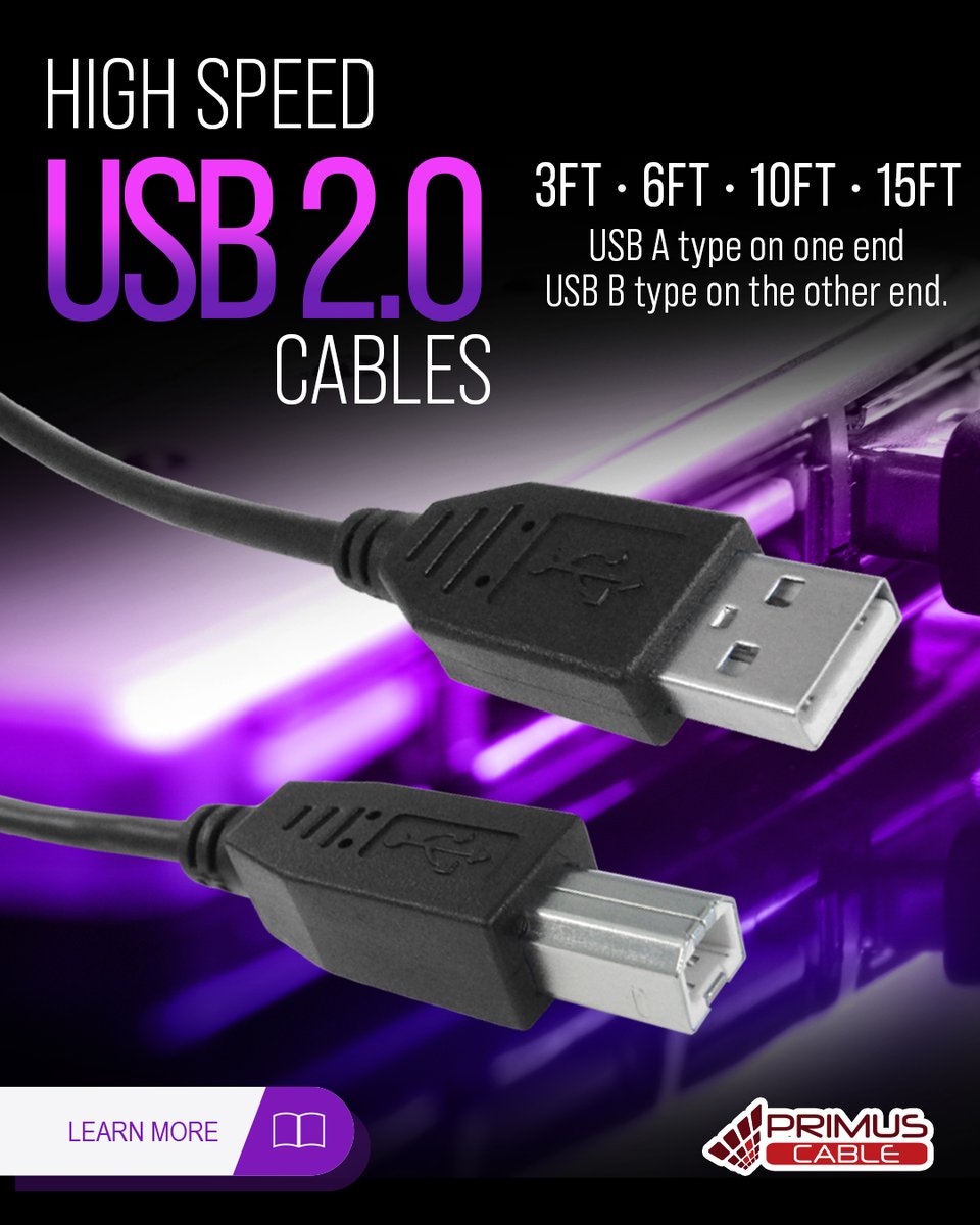 PrimusCable's tweet image. USB 2.0 A Male to USB B Male
Transfer data at the speed of 480 Mbit/s with ‘High Speed’ USB 2.0 cables. 
primuscable.com/products/usb-2…

#primuscable #usbcables #data