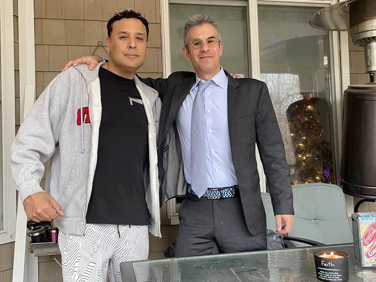 danielmedwed's tweet photo. The highlight of my NC trip: reconnecting with my former client and longtime friend ⁦⁦@FernandoBermud6⁩ : an innocent man who spent 18 years in NY prison for a murder he didn’t commit. He has built a great life in the Raleigh Durham area ⁦@innocence⁩. https://t.co/rTWwVeRLTe