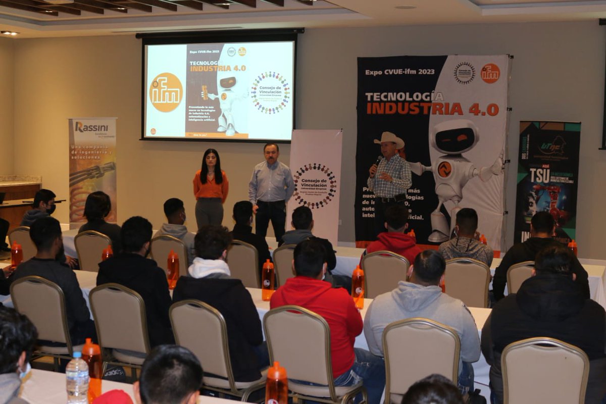 UTnortecoahuila's tweet photo. Participamos con Alumnos de MAI, MTAIEE, MTASMF, IMT, IDGS e IMI y Profesores de Tiempo Completo en las conferencias sobre Tecnología 4.0 de Expo CVUE-ifm 2023, organizado por el Consejo de Vinculación Universidad-Empresa (CVUE) Región Norte y @RASSINIauto #NuevoRumbo https://t.co/FrbTY44lTY