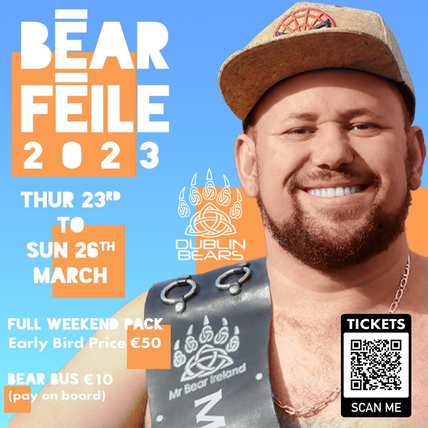 dubbears's tweet photo. Early Bird tix available till the end of January.  https://t.co/QpRjvReBAT #bearfeile @DublinPride @TheOutingFest https://t.co/FpRafxvfQb