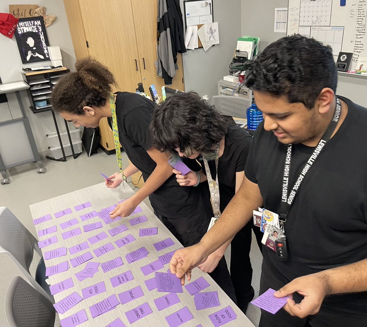 TECCwest's tweet photo. Our Culinary Arts and Hospitality students competed in a @ServSafe Food Safety matching game today in preparation for their certification exams next week!
#BeyondAllLimits #FOREward #LISD_CTE @HospitalityTX @DarronDerosa @GilbreathJustin @JenSurgeson https://t.co/94fQsnBnPi