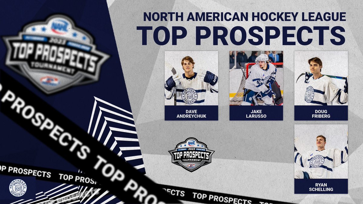 negenerals's tweet photo. YOUR @NAHLHockey Generals will be represented by 4 players at the leagues Top Prospects Showcase!  Please join us in congratulating @AndreychukDavid, @jt_larusso49, @rschelling26 and Doug Friberg!  #GensFamily https://t.co/CUVIXEDAVS