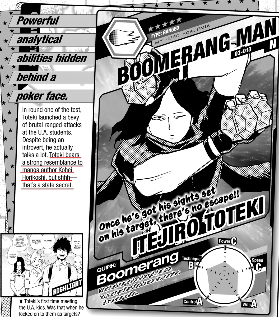 Aizawa ended up having his love for cats but the real self-insert is this guy lol. Also, it's funny how his actual portrait looks the same as his 2018 self. https://t.co/IWnQYayLHf 