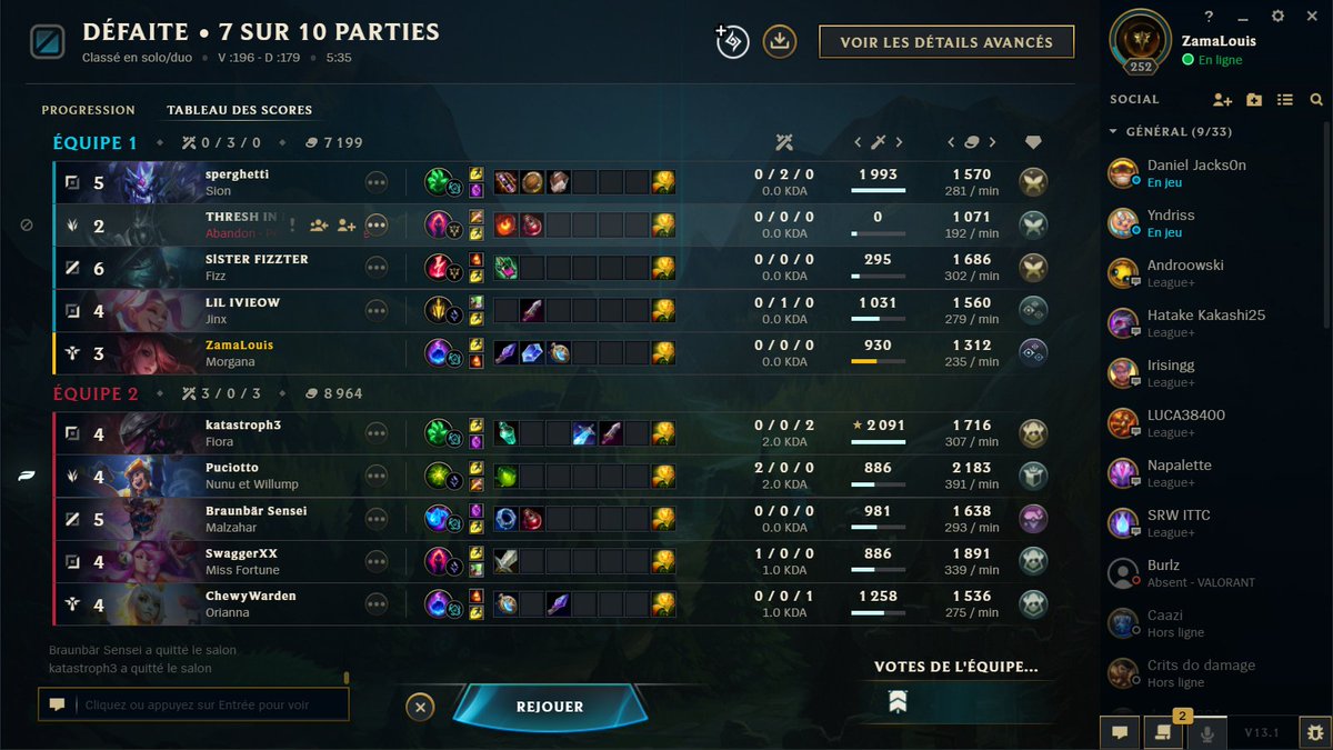 Zama_Louis's tweet photo. Donc là, on a une défaite alors qu'on n'a même pas pu jouer 6 minutes ???
On n'a même pas eu la possibilité de remake.
@LoL_France @RiotSupportFR https://t.co/jgoyXUstGd
