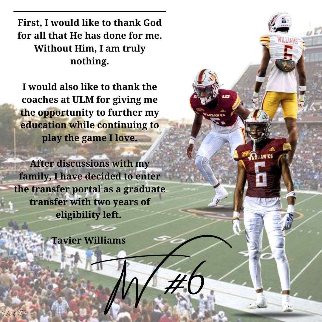 TavierWilliams's tweet photo. Thank you ULM🫶🏽 https://t.co/lFlzU85Ifd