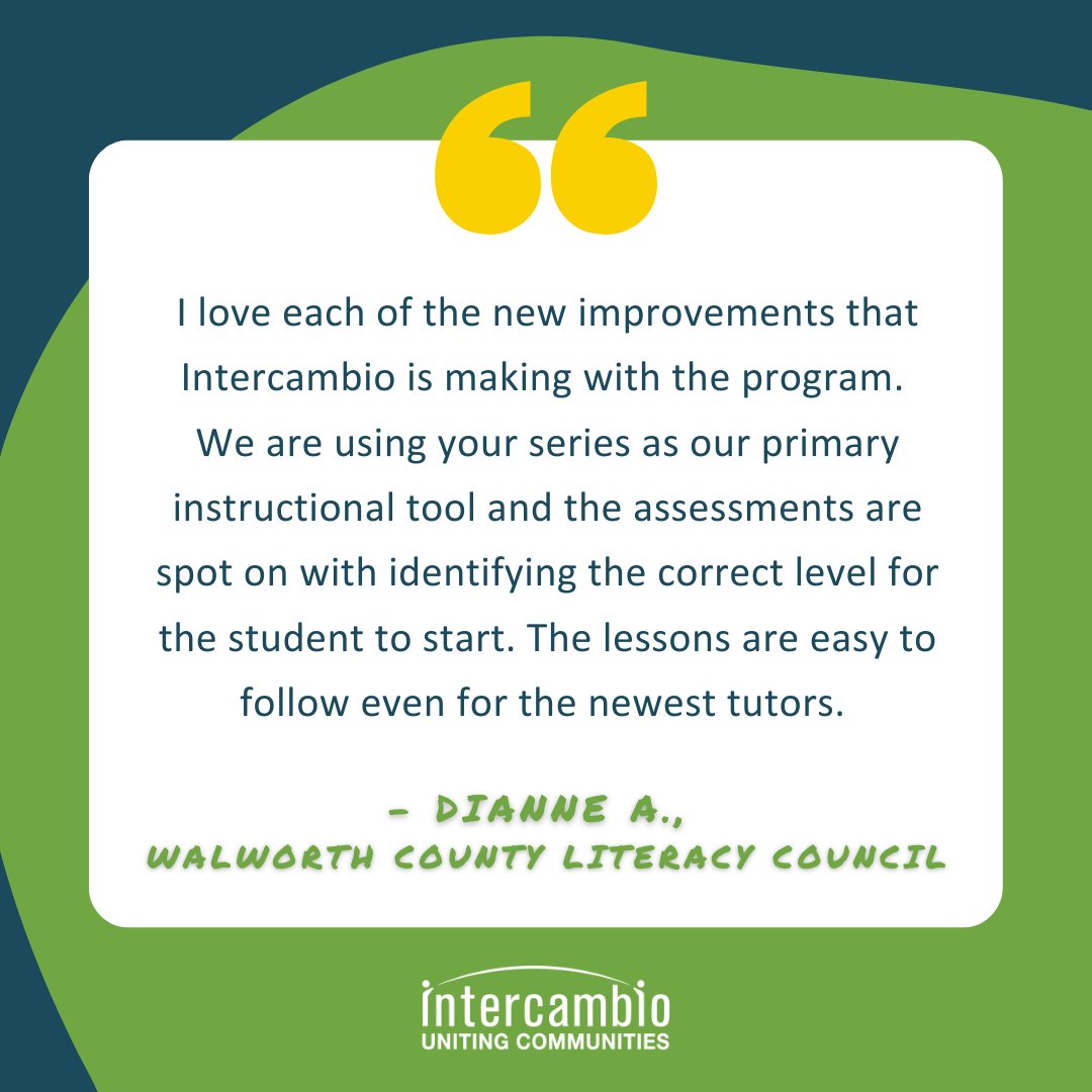 Connection and belonging are at our core, and we enjoy sharing our recipe for success with programs nationwide. To learn more about Intercambio's user-friendly and relevant Confidence and Connections curriculum, visit ow.ly/ylGc50MvvNm. #esolcurriculum #intercambio