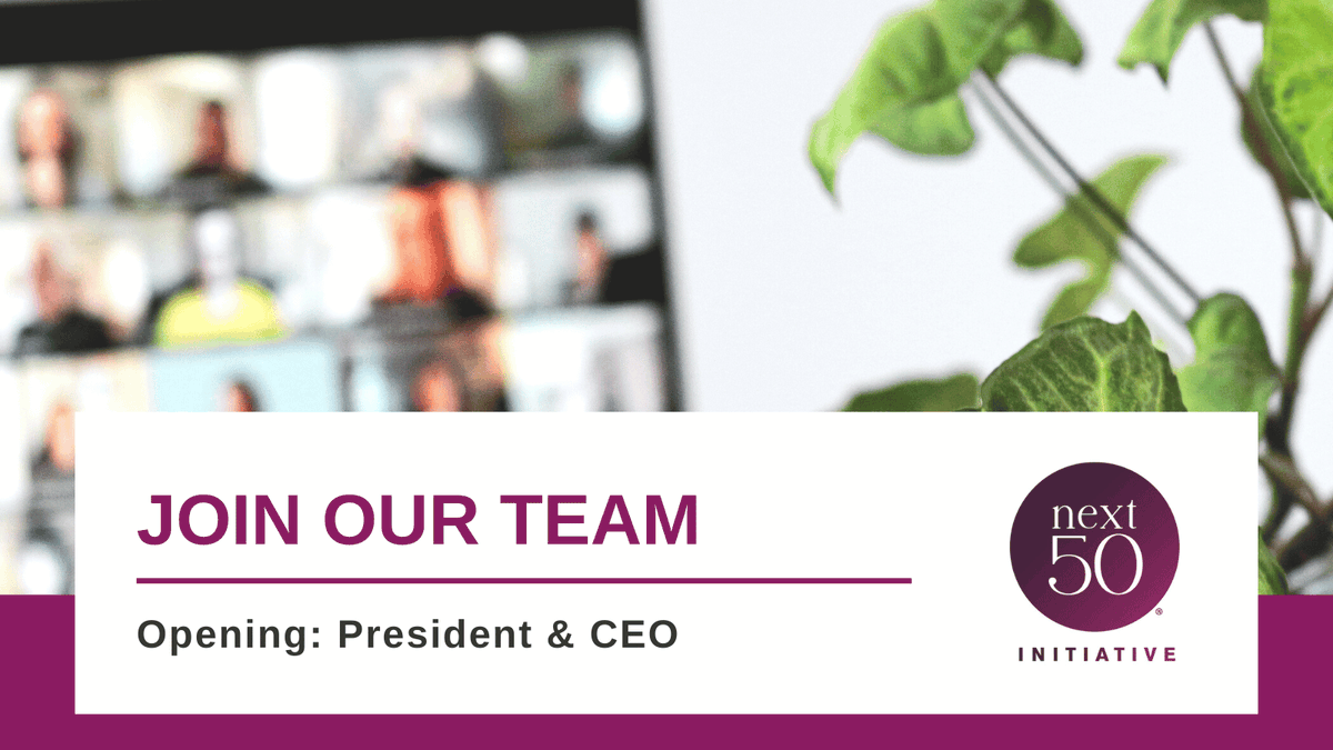 50initiative's tweet photo. Good things are happening at NextFifty... new funding &amp; investment strategy, new approach to grantmaking, and now an opportunity for a skilled leader to join us as President &amp; CEO! We're working with @KittlemanSearch to fill this role. More info: https://t.co/WM9Ga2Bs9o #hiring https://t.co/TAdKJ7590o