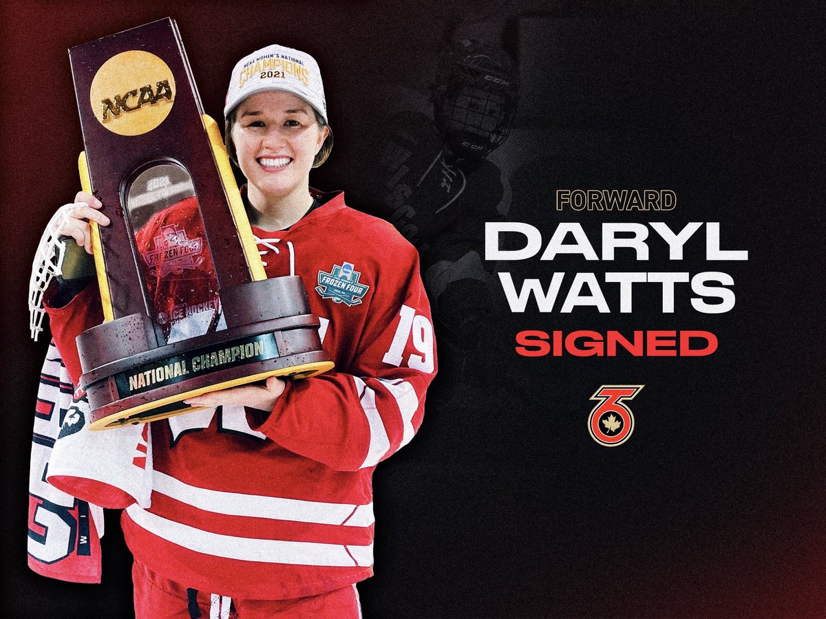 Patty Kazmaier Winner is in the Building! 🤩🏆

The Toronto Six are proud to announce the signing of Forward Daryl Watts to a multi year deal! 🍁

🔗 toronto.premierhockeyfederation.com/news/toronto-s…