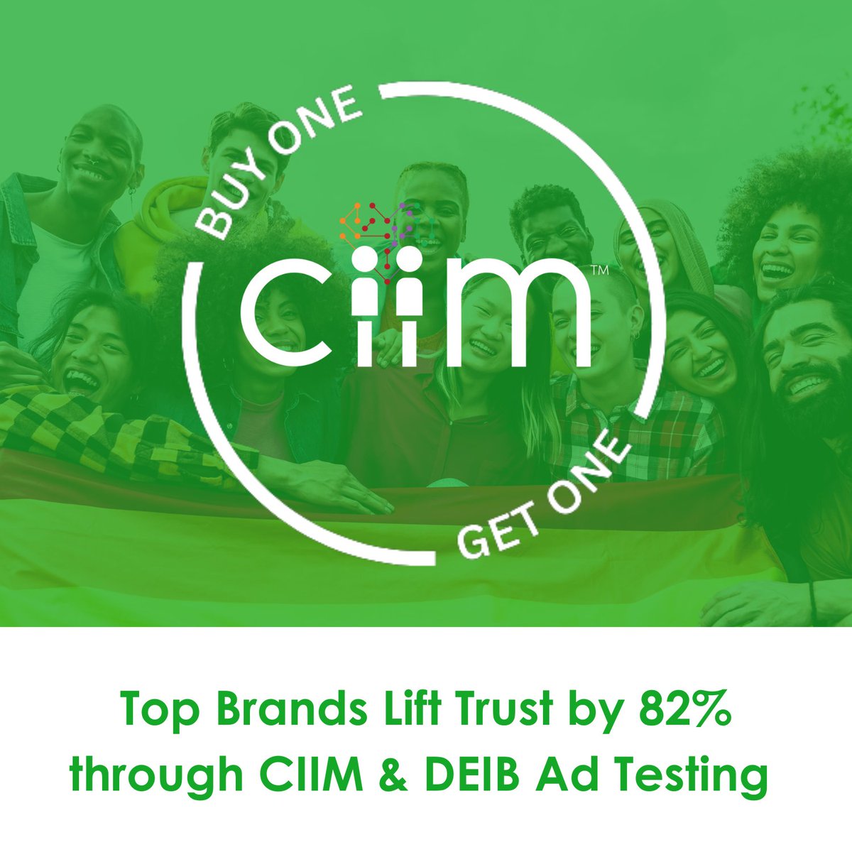 Carlos_SSG's tweet photo. Did you know that DEI reflections in ads can lift Brand Trust up to 82%? The  @CIAccelerator has a new opportunity to introduce more brands to cultural relevancy &amp; #DEIB copy testing with an exciting Buy 1, Get 1 Free offer ending April 15.  Learn more: https://t.co/uLZaCwxP4N https://t.co/RZ4XtVRl4k