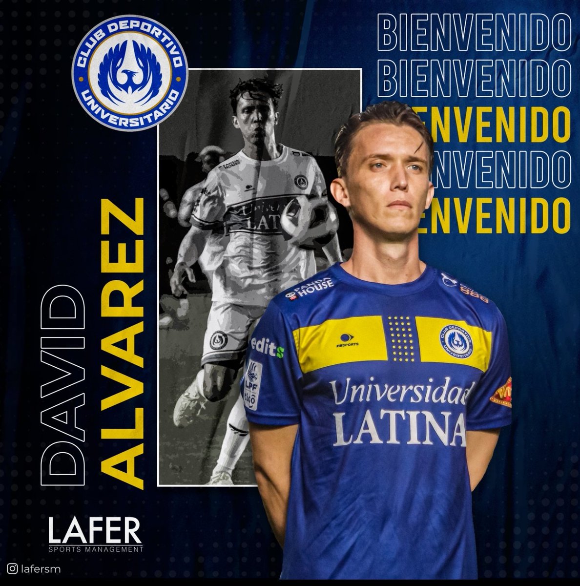 lafersm's tweet photo. ¡Bienvenido a la familia LAFER! 
David Alvarez, jugador colombiano que se desempeña en la posición de defensa central, dentro de su trayectoria, ha jugado en varios países Col, Mex, Vzla y en el año 2022, jugó en Panama en el C. D.  Universitario.
¡Esperamos cumplir muchas metas! https://t.co/XJK3CEsI0Y