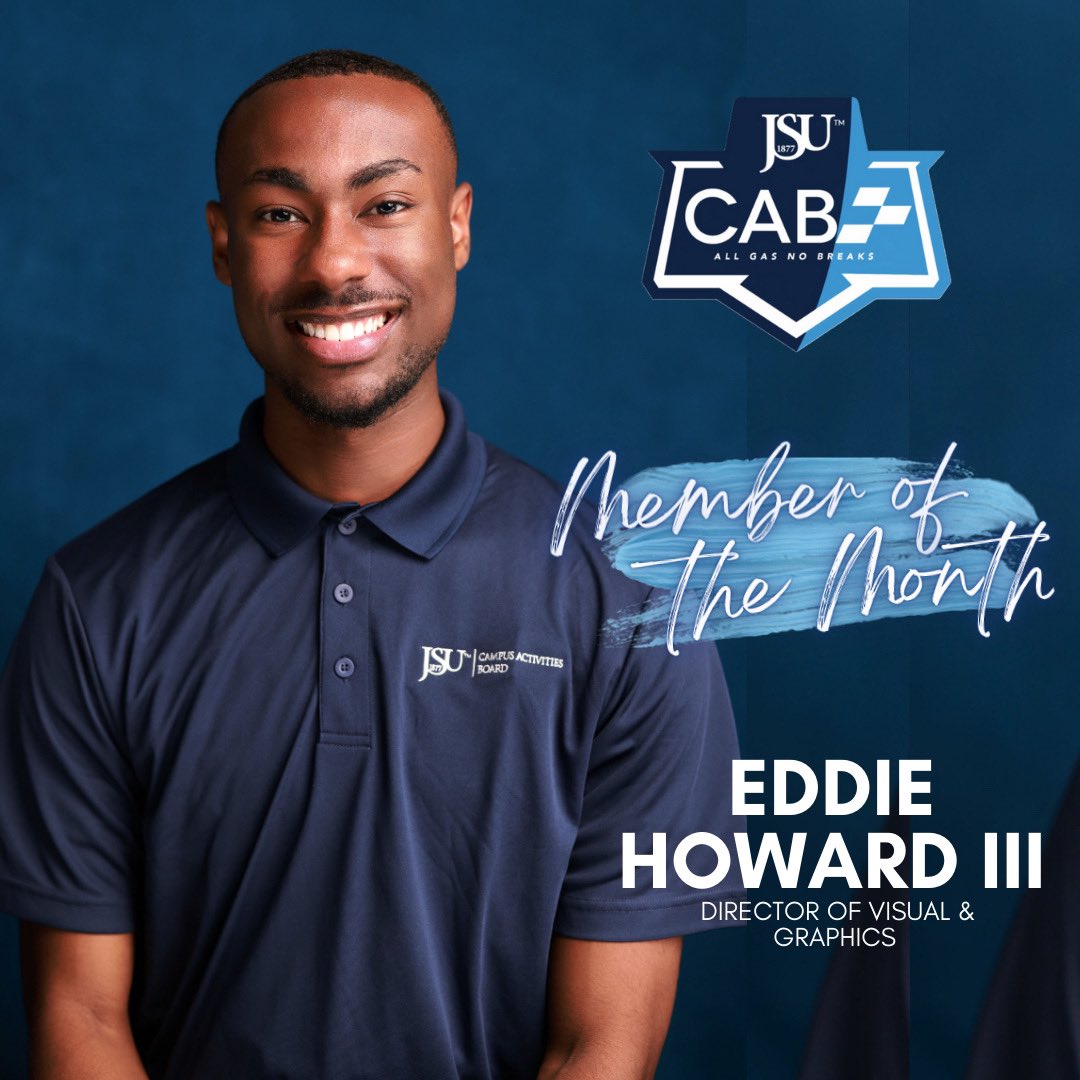 CONGRATULATIONS to our Director of the Month! 🎉🎉🎉🎉🎉

Eddie Howard III serves as The Director of Visual &amp; Graphics Representative of the Uncompromising 9th Administration! Congratulations again Eddie !!!! 💙💙💙