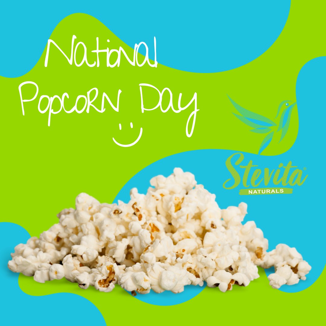 StevitaNaturals's tweet photo. It’s #NationalPopcornDay. 🍿 Enjoy your favorite flick and a bowl of some sweet & salty kettle corn today. A healthier twist on the original, toss your popped corn with a dash of stevia, salt and coconut oil.
#healthysnacks #sugarfreesnacks #stevia https://t.co/4vp4uh30E3