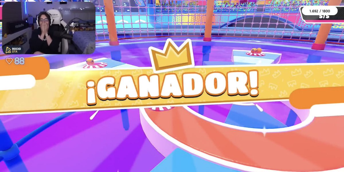 RociodtaACHV's tweet photo. 17 / 08 / 2022  La Streamer / Youtuber Rociodta logra su primera win de el juego fall guys teniendo su primer corona 👑 en dicho juego. https://t.co/ZnlOlEhScY