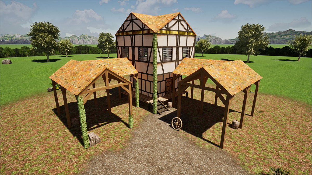 Techloftgr's tweet image. Το town center από το θρυλικό παιχνίδι Age of Empires σχεδιασμένο σε 3D #sketchup #3dart #3dartwork