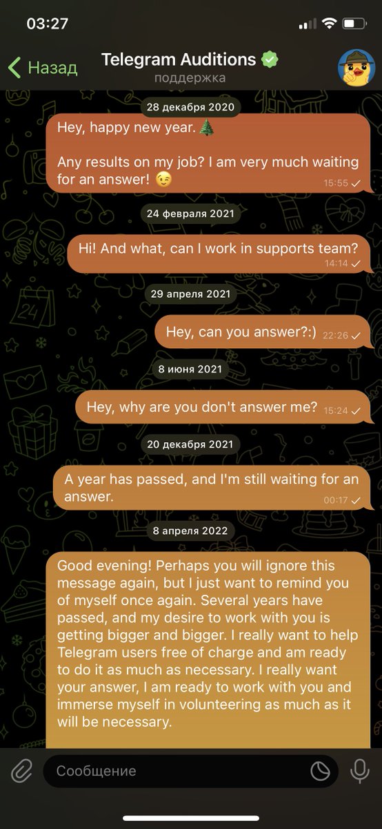 polihronidi's tweet photo. Hey @telegram! I would like to contact you about the volunteer team. I wrote to the contacts listed on the site, I was asked a question that I answered and, corresponding contact ignores me. Tell us, is it worth it now to submit an initiative for voluntary cooperation? https://t.co/GxOAlSXqtL