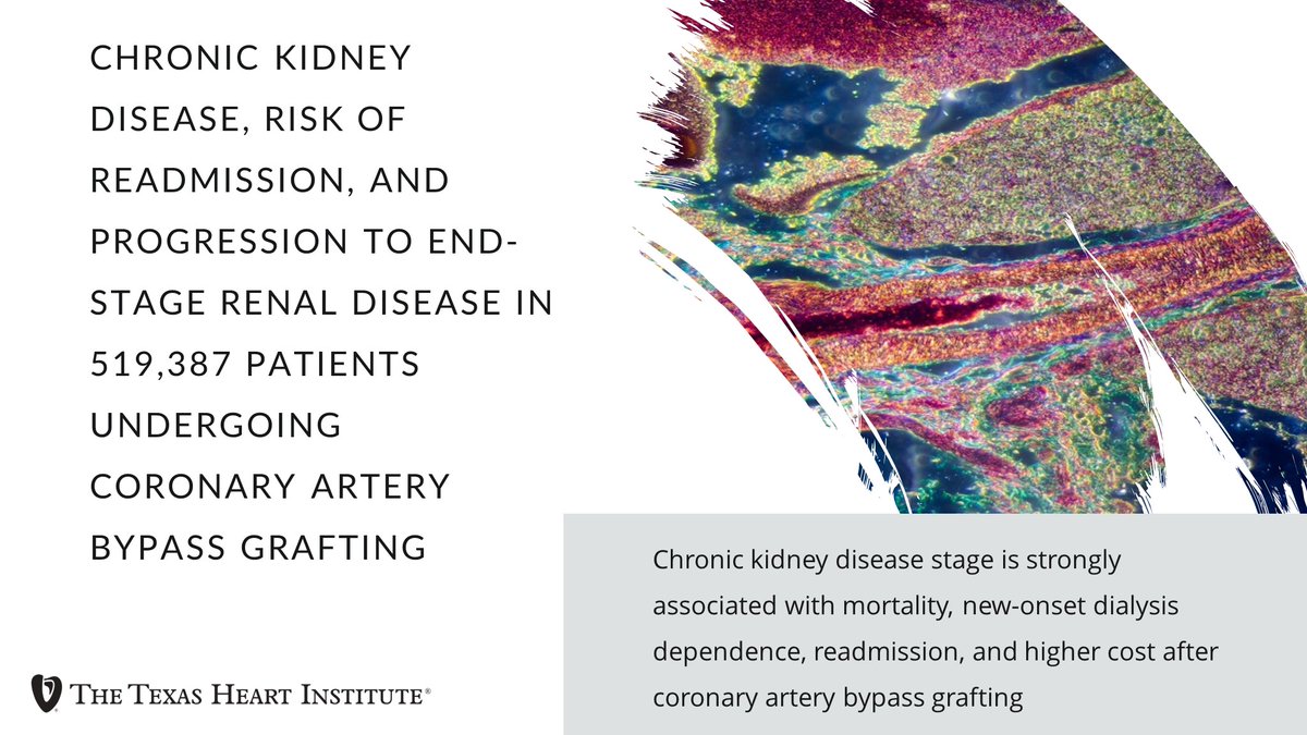 The Texas Heart Institute (@texas_heart) on Twitter photo Chronic kidney disease, risk of readmission & progression to end-stage renal disease in 519,387 patients undergoing CABG | #THIPubs <a href="/DrRosengart/">Todd Rosengart, MD</a> <a href="/JCoselli_MD/">Joseph Coselli, MD</a> <a href="/MarcMoonMD/">Marc Moon</a> <a href="/DrRaviGhanta/">Ravi Ghanta</a> <a href="/SXC71/">SubhasisChatterjeeMD</a> | @AATSjournals #JTCVSOpen doi.org/10.1016/j.xjon… Chronic kidney disease, risk of readmission & progression to end-stage renal disease in 519,387 patients undergoing CABG | #THIPubs <a href="/DrRosengart/">Todd Rosengart, MD</a> <a href="/JCoselli_MD/">Joseph Coselli, MD</a> <a href="/MarcMoonMD/">Marc Moon</a> <a href="/DrRaviGhanta/">Ravi Ghanta</a> <a href="/SXC71/">SubhasisChatterjeeMD</a> | @AATSjournals #JTCVSOpen doi.org/10.1016/j.xjon…