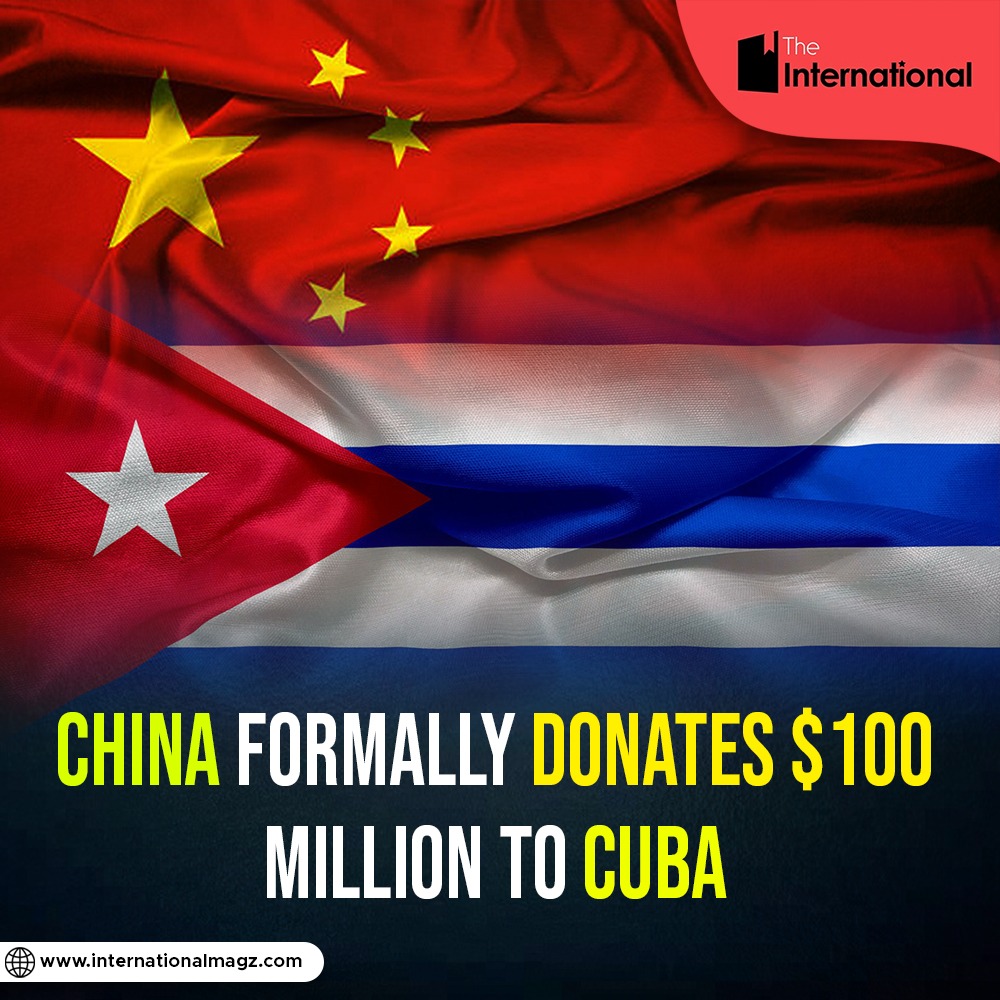 TheIntlMagz's tweet photo. The #Chinese 🇨🇳 government officially donated 700 million yuan (about $100 million) to #Cuba🇨🇺. This money will assist initiatives with a social impact that are connected to Cuba's main economic sectors. https://t.co/11DKbyR97v