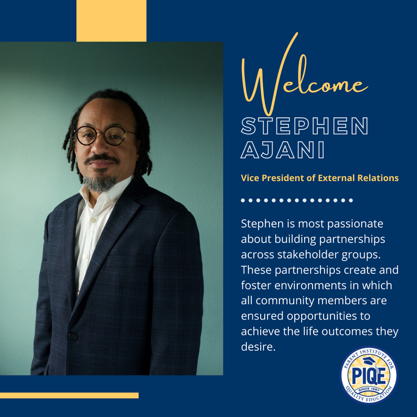 PIQEUSA's tweet photo. Our team continues to grow! Introducing our new Vice President of External Relations, Stephen Ajani. ✨

Learn more about our leadership team on our website!
https://t.co/JuEWfdj7yD
⁠
#PIQEstrong #PIQE #charity #giveback #change #nonprofit  #california #SanDiego #PIQEProud https://t.co/jO9KC5oOYb