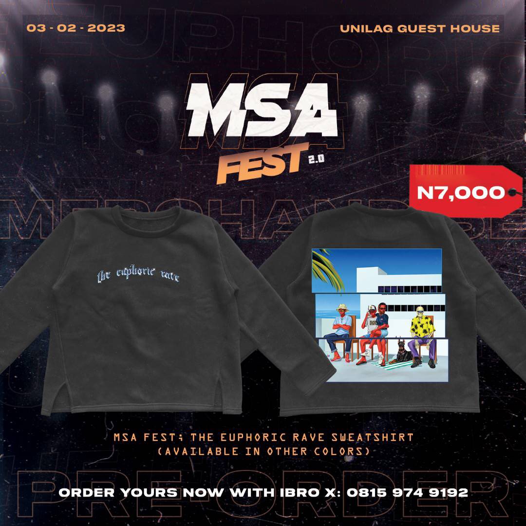 msaunilag's tweet photo. MSA FEST 2.0 MERCH ARE NOW AVAILABLE🥶‼️

SEND US A DM TO COP YOURS🤩

#MSAfest https://t.co/Oj19N8A7WY
