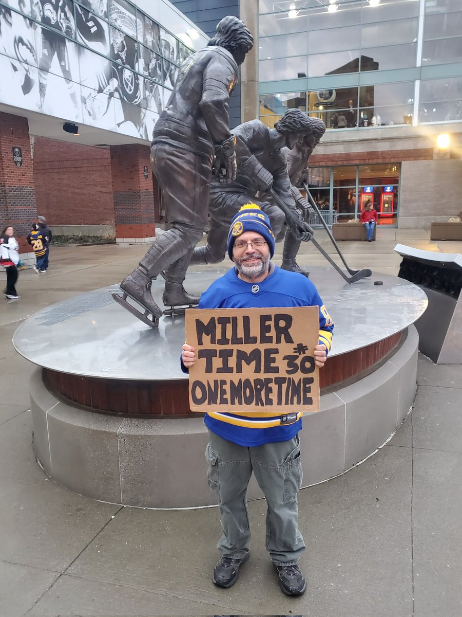 Catch me on TV tonight !  Ryan Miller HOF night at 6pm, game at 7pm ! #LetsGoSabres
