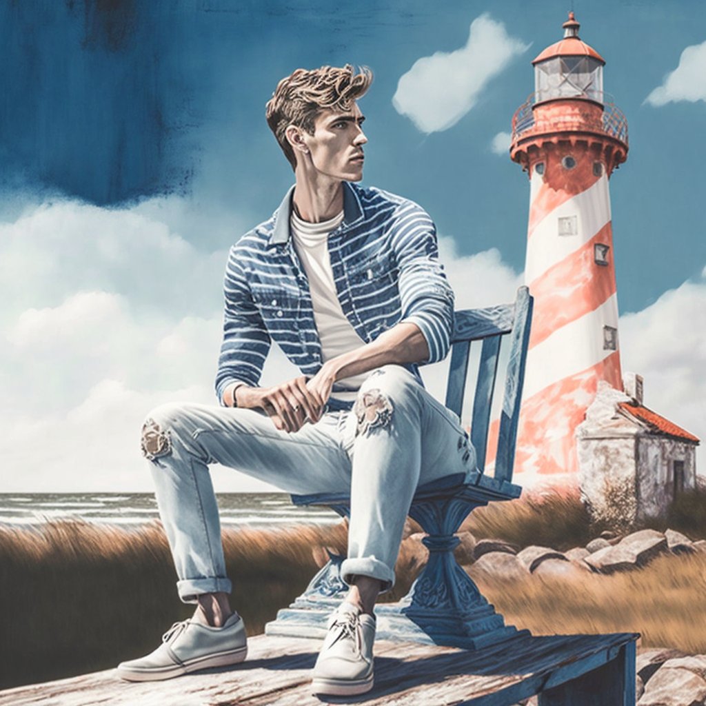 Sitting near a lighthouse on a sunny day with calm seas is an experience that evokes feelings of peace and serenity.

#relaxingmoment #awayfromthecity #leavemehere #vitaminsun #favoriteplaces #perfectspot #littleparadise #worldwanderer #denim #oceanbreeze #weekendoff