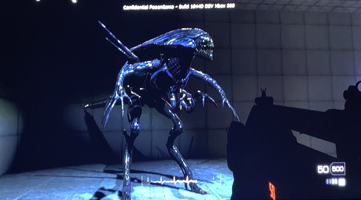 Sjayz88's tweet photo. Alien Colonial Marines - pre Alpha footage - Xeno animation test room @avpgalaxy @avpcentralt @aliensexpanded #aliencolonialmarines #alpha #prototype #timegate #earlybuild https://t.co/7YTroq8hvg