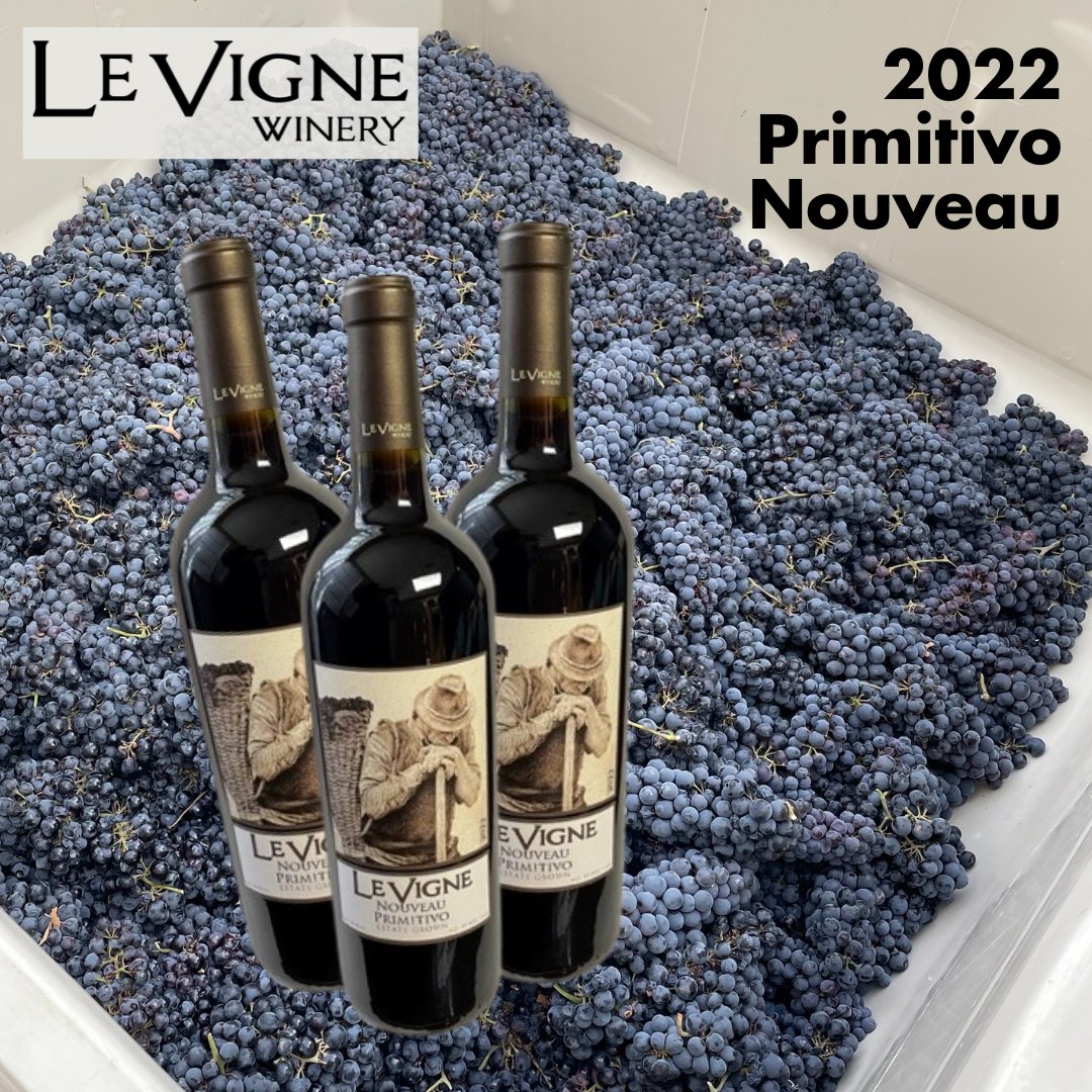 2022 Primitivo Nouveau is available Online &amp; in the Tasting Room! We hand-harvested the fruit from our Primitivo vines &amp; selected the best clusters for Carbonic Maceration. This is meant to be enjoyed in it's young age.