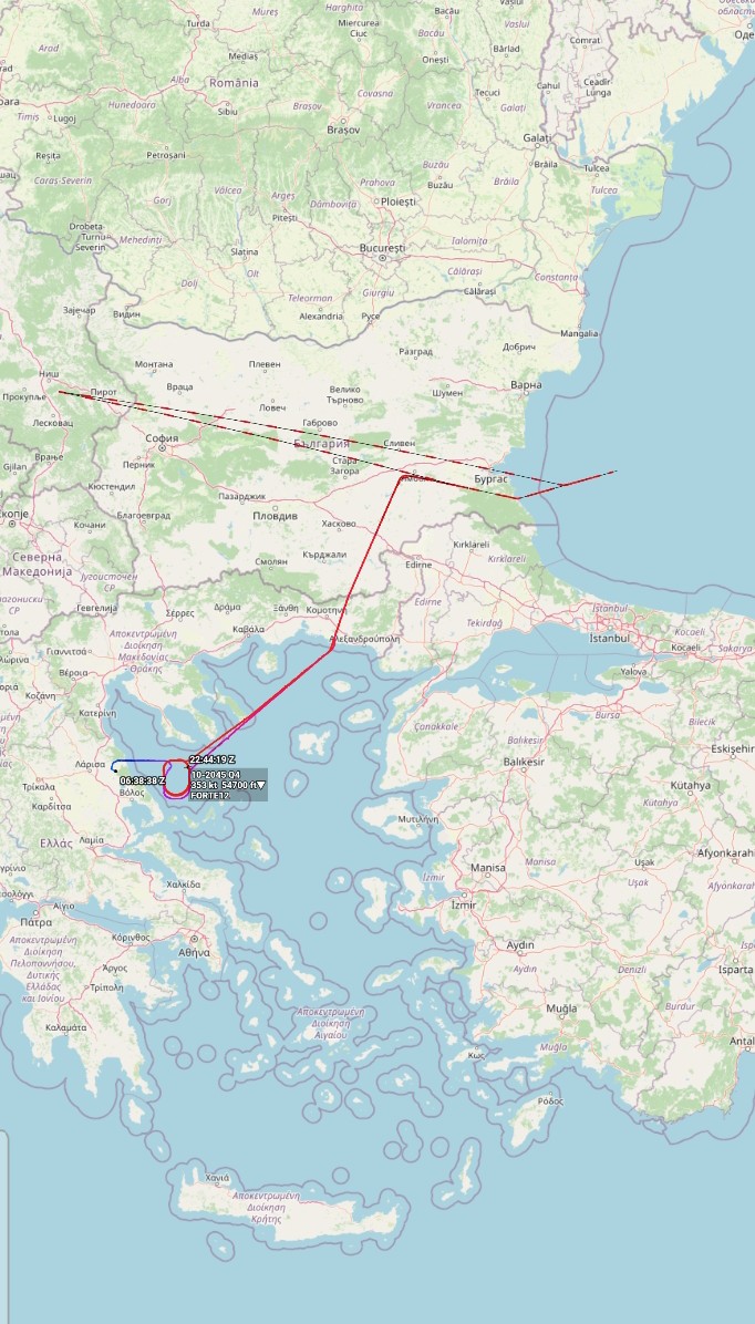 Oceanworldfree's tweet photo. ๐บ๐ธUSAF FORTE12 10-2045 #AE5420
#AdriaticSea #Rovigo #PoDelta #Venice
Northrop Grumman RQ-4B Global Hawk https://t.co/TJKp9yIydL