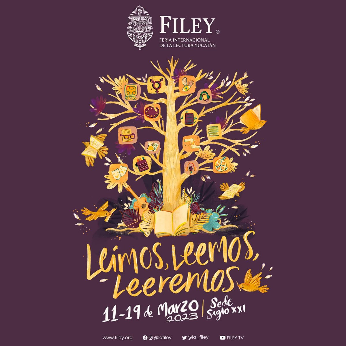 la_filey's tweet photo. ¡Estamos cada vez más cerca de nuestra undécima edición! Lectores, escritores, talleristas, promotores de lectura y amantes de las letras, volvemos a reunirnos para celebrar a la lectura en la #FILEY2023 "Leímos, leemos, leeremos". https://t.co/2JAYUrFLdd