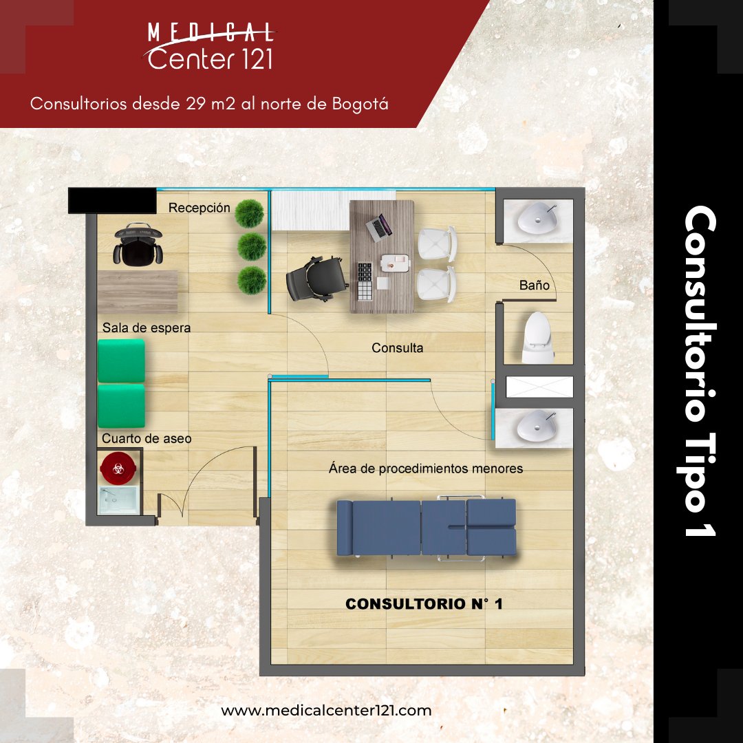medcenter121's tweet photo. Conoce nuestros consultorios: Tipo 1.

En este 2023 invierte en tu futuro: adquiere nuestro  combo Consultorio + Depósito + Parqueadero a precio de 2022.

Oferta válida hasta el 31 enero de 2023.

Más información:
📲 318 2801837 - 317 5166096
💻 https://t.co/2TVO2o5Vjf https://t.co/Ka21PyJak5