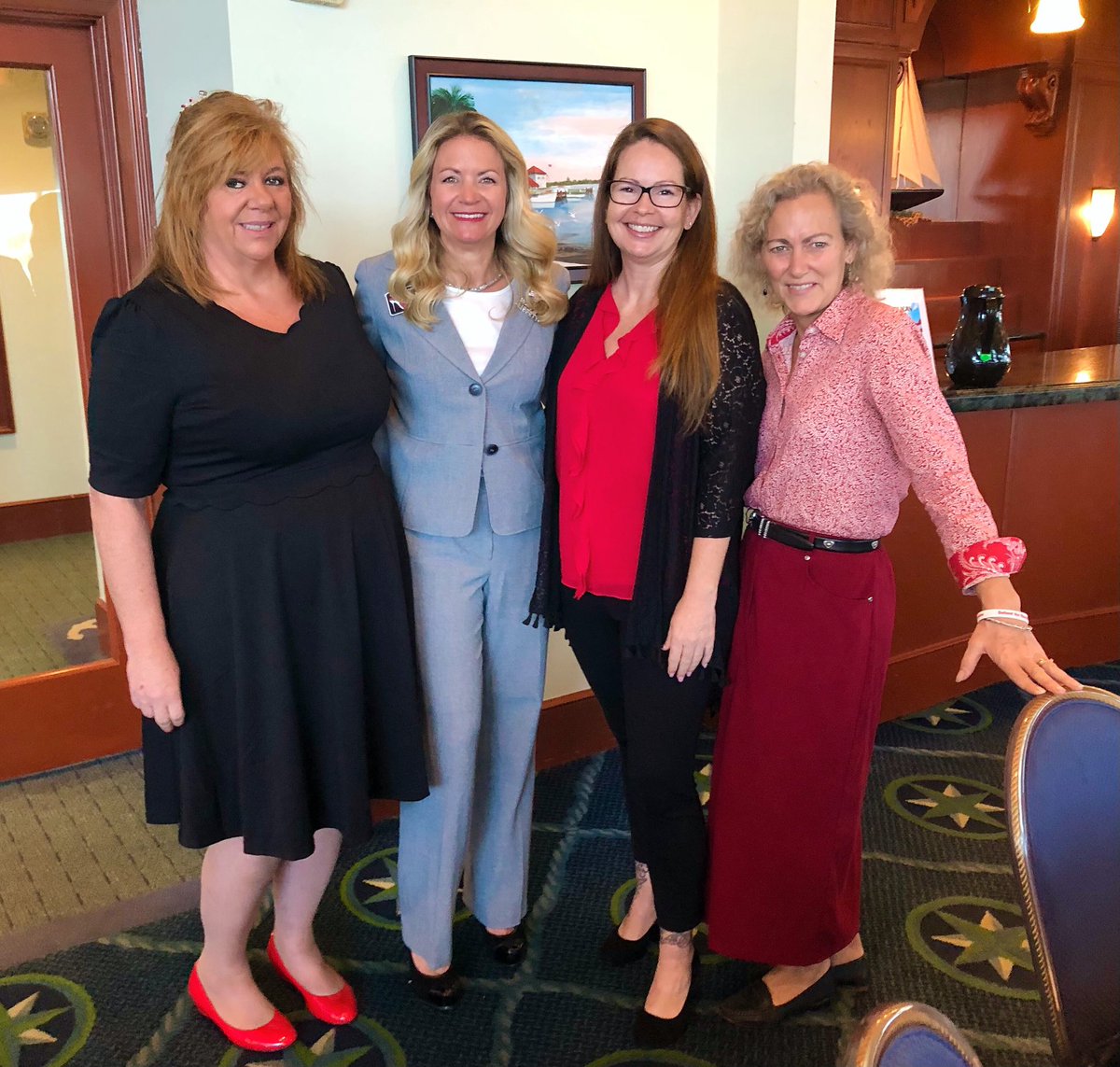 kashort5's tweet photo. Great lunch with friends today, at the Atlantic Federated Republican Womenโs Club meeting. Itโs always nice to catch up with people, and Mayor Nancy Miller did a great job giving us an update on whatโs going on in Daytona Beach Shores. โค๏ธ๐บ๐ธ ๐ #AFRW https://t.co/1EHlUOYb5E