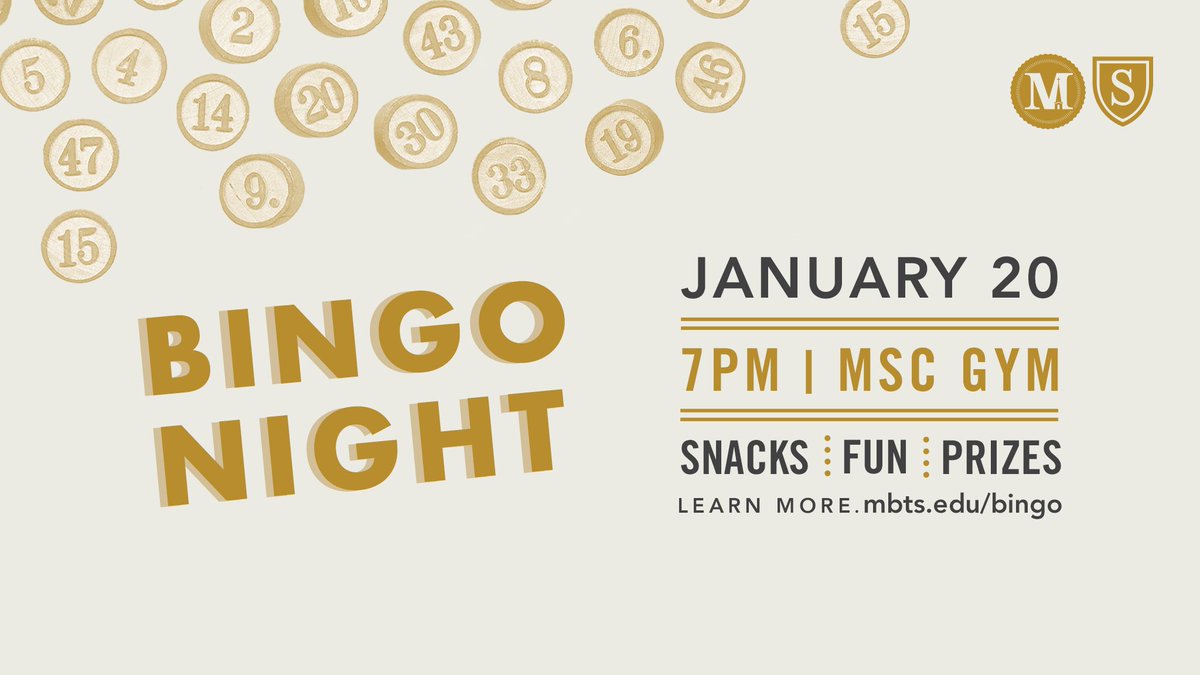 MBTS's tweet photo. #MBTSWelcomeWeek 📝 Bingo Night is TOMORROW!
Try your hand to win up to 20 possible prizes and enjoy snacks galore. Those who dress up will be entered to win a prize! There is no cost to attend or participate. https://t.co/wksy63u7kQ