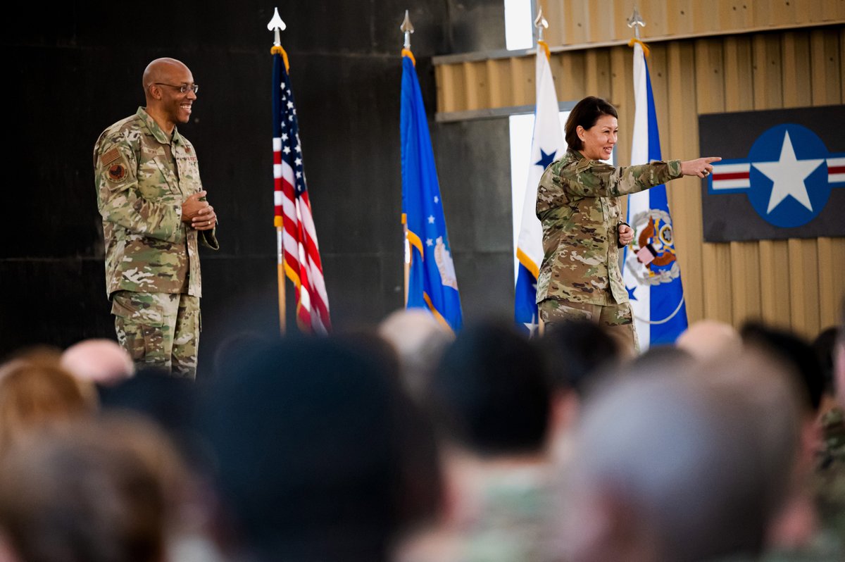 GenCQBrownJr's tweet photo. The #Airmen #StandingWatch in @CENTCOM are critical to safeguarding the US against threats to the homeland & strengthening our valuable #EnduringPartnerships in the region. @USAFCENT https://t.co/QKflYSTIry https://t.co/sxcRk0p3uz