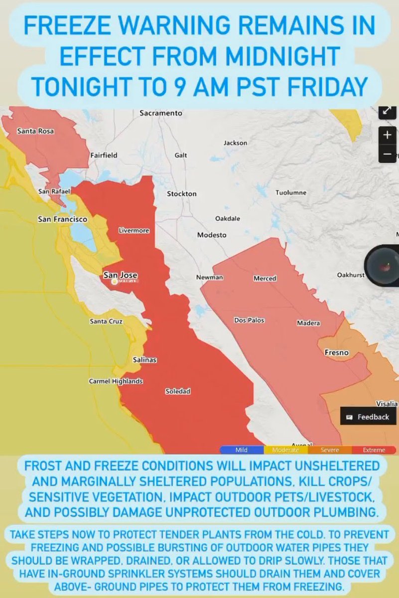 DiazProperties's tweet image. #stormwatchers #stormtracking #bayarea #freezewarning #sanjose #salinas #monterey #fresno #norcal #sanfrancisco #oakland