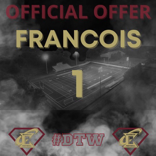 Blessed to receive my 1st Offer from Eureka College 🙏🏾
<a href="/CoachKurtBarth/">Kurt Barth</a> 
<a href="/donnieburchfiel/">Coach Burchfield</a>
<a href="/CoachDez03/">Matt Mendez</a>
<a href="/MC_Police1/">Coach M.C. Police</a> 
<a href="/CoachLOTRO/">Logan Deon Troutman</a>
<a href="/CoachKNobles/">Kaleb Nobles</a>