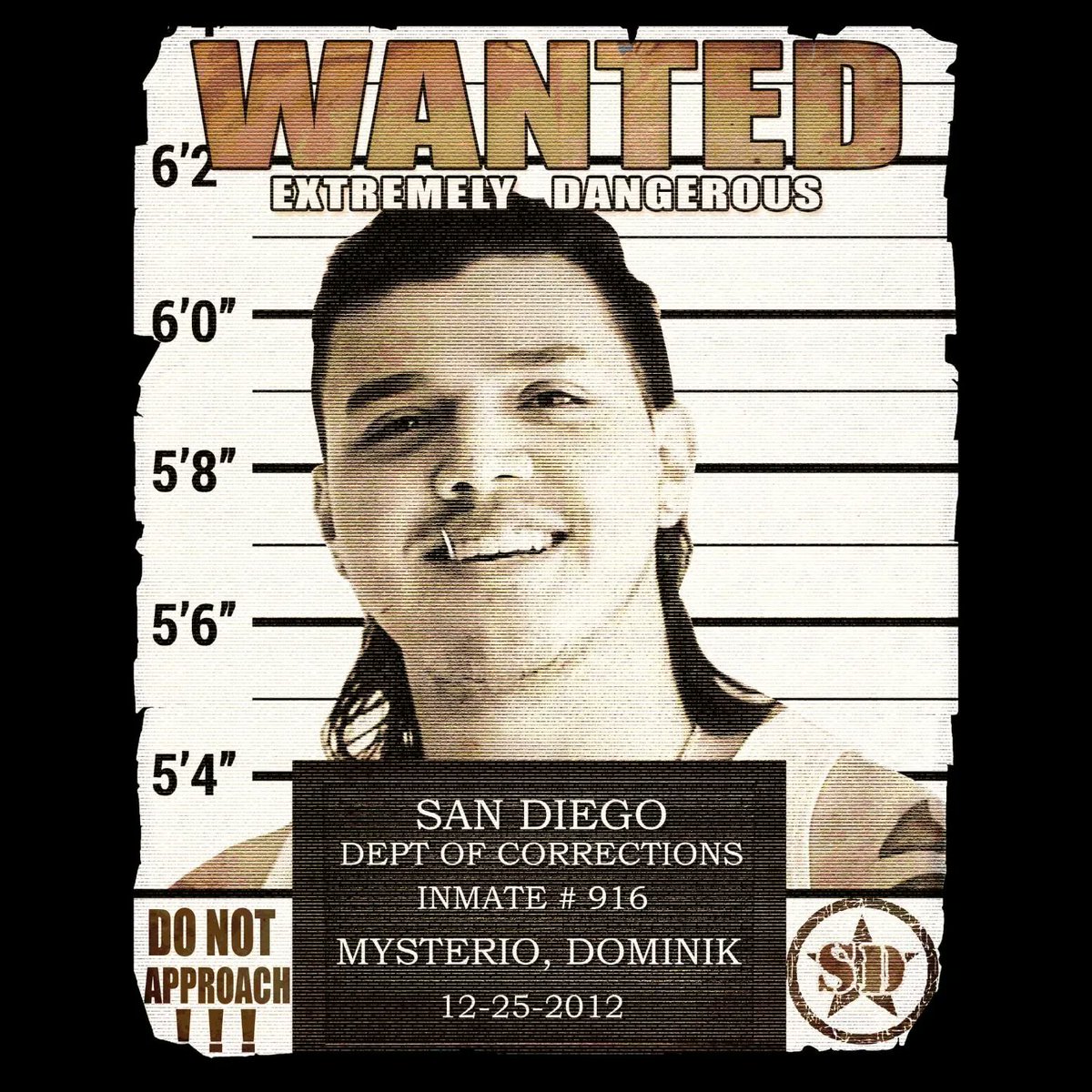 GideonVane's tweet photo. Inspired by #ExConDom's brave transition to life on the outside, (and a certain #NoWayOut poster) I made this "wanted" design for @wwe's "Most Dangerous Man. Welcome back to society @DomMysterio35!
#JudgementDay #graphicdesign #merchandise #wanted #wwe #raw #wrestlingcommunity https://t.co/3RUX9gmh4J
