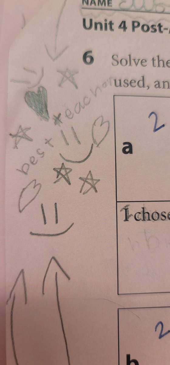 mrsbyrd_teaches's tweet image. Grading math unit tests . . . found these doodles done by a student . . .  over here feeling like 😍💁‍♀️🤩🌟🏆
I love my job 😍😍😍
#1LISD #bestteacher #ilovemath