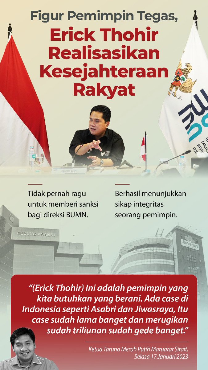 barayaerickthir's tweet photo. Tidak ragu untuk memberi sanki bagi direksi BUMN

#KitaHadapiKitaAtasi
#erickthohir #etroopersjabar #etroopersaction #ethosukabumi #ethocianjur #sukabumi #cianjur https://t.co/9tCjB7fCxu