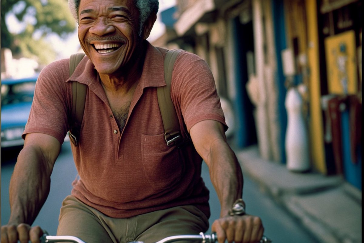 watermelon__boy's tweet photo. Using #midjourney today, I made a series of images called: Bill Withers Having a Lovely Day. 1/3 #billwithers #AIart #midjourneyV4 https://t.co/BF2VrYMf1c