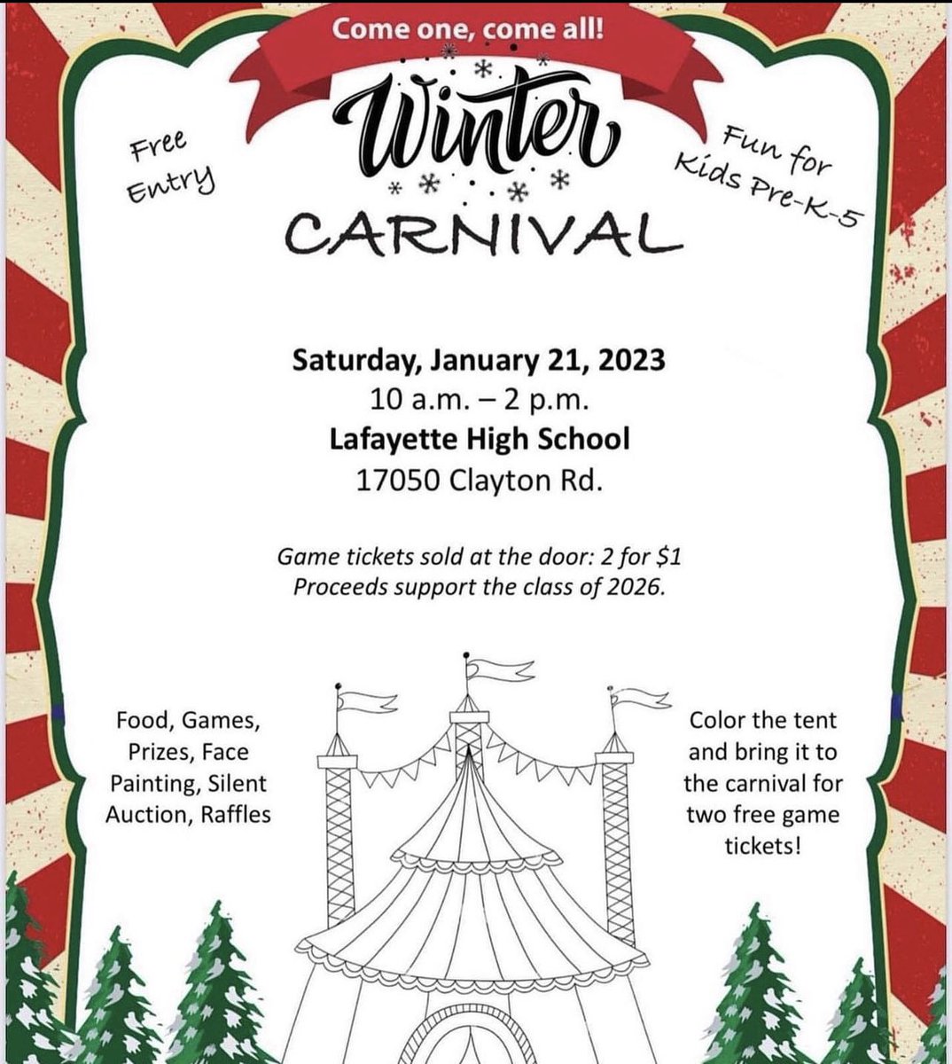 The Winter Carnival❄️🎪 is back this Saturday- 1/21/23 at LHS!  It’s a great day for kids and families. Join us! #connectedlancer <a href="/thelancerfeed/">The Lancer Feed</a> <a href="/rockwoodschools/">Rockwood School Dist</a> <a href="/parent_lhs/">LHS Parent Organization</a>